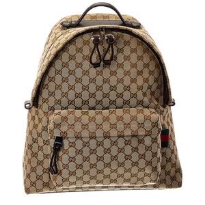 Gucci Gg Canvas Backpack, Brown